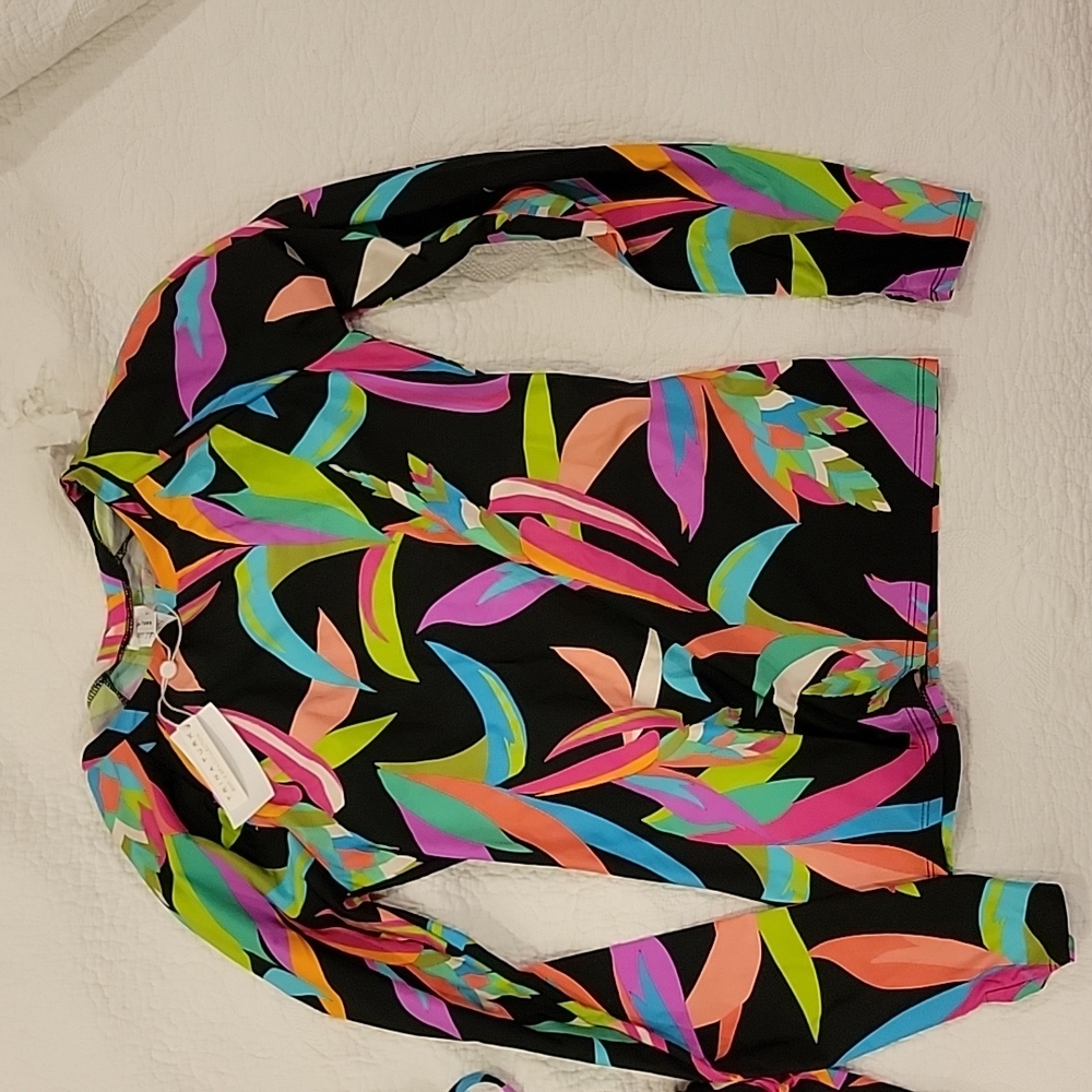 Trina Turk swim & spa collection swim suit and rash gaurd. Large. NWT. Reversabl - Picture 4 of 6